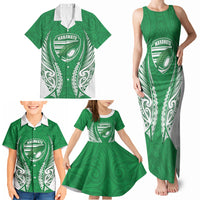 Manawatu 2026 Rugby Custom Family Matching Tank Maxi Dress and Hawaiian Shirt NZ Maori Silver Fern LT14 - Polynesian Pride