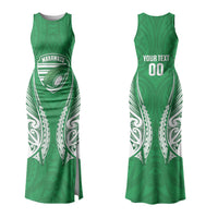Manawatu 2026 Rugby Custom Family Matching Tank Maxi Dress and Hawaiian Shirt NZ Maori Silver Fern LT14 Mom's Dress Green - Polynesian Pride