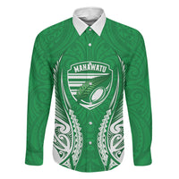 Manawatu 2026 Rugby Custom Family Matching Tank Maxi Dress and Hawaiian Shirt NZ Maori Silver Fern LT14 Daughter's Dress Green - Polynesian Pride