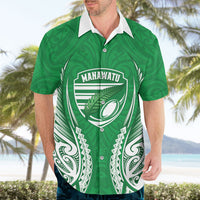 Manawatu 2026 Rugby Custom Hawaiian Shirt NZ Maori Silver Fern