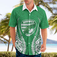 Manawatu 2026 Rugby Custom Hawaiian Shirt NZ Maori Silver Fern LT14 - Polynesian Pride