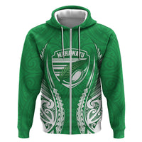 Manawatu 2026 Rugby Custom Hoodie NZ Maori Silver Fern LT14 Zip Hoodie Green - Polynesian Pride