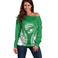Manawatu 2026 Rugby Custom Off Shoulder Sweater NZ Maori Silver Fern