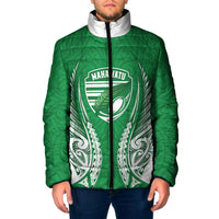 Manawatu 2026 Rugby Custom Padded Jacket NZ Maori Silver Fern LT14 Men Green - Polynesian Pride