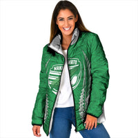 Manawatu 2026 Rugby Custom Padded Jacket NZ Maori Silver Fern LT14 Women Green - Polynesian Pride
