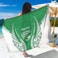 Manawatu 2026 Rugby Custom Sarong NZ Maori Silver Fern LT14 One Size 44 x 66 inches Green - Polynesian Pride