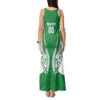 Manawatu 2026 Rugby Custom Tank Maxi Dress NZ Maori Silver Fern LT14 - Polynesian Pride
