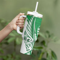 Manawatu 2026 Rugby Custom Tumbler With Handle NZ Maori Silver Fern