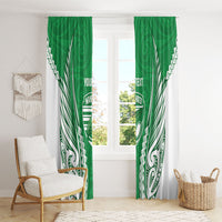 Manawatu 2026 Rugby Custom Window Curtain NZ Maori Silver Fern