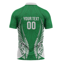 Manawatu 2026 Rugby Custom Zipper Polo Shirt NZ Maori Silver Fern LT14 - Polynesian Pride