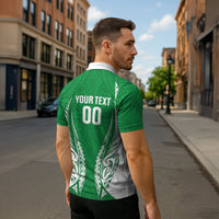Manawatu 2026 Rugby Custom Zipper Polo Shirt NZ Maori Silver Fern LT14 - Polynesian Pride