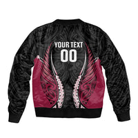 North Harbour 2026 Rugby Custom Bomber Jacket NZ Maori Silver Fern LT14 - Polynesian Pride