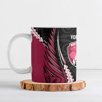 North Harbour 2026 Rugby Custom Ceramic Mug NZ Maori Silver Fern LT14 Maroon - Polynesian Pride