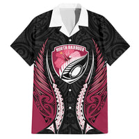 North Harbour 2026 Rugby Custom Hawaiian Shirt NZ Maori Silver Fern LT14 Maroon - Polynesian Pride