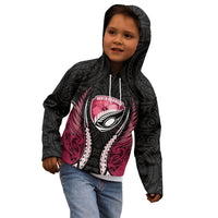 North Harbour 2026 Rugby Custom Kid Hoodie NZ Maori Silver Fern