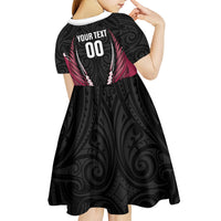 North Harbour 2026 Rugby Custom Kid Short Sleeve Dress NZ Maori Silver Fern LT14 - Polynesian Pride