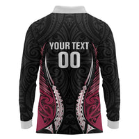 North Harbour 2026 Rugby Custom Long Sleeve Polo Shirt NZ Maori Silver Fern