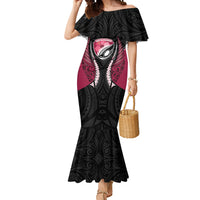 North Harbour 2026 Rugby Custom Mermaid Dress NZ Maori Silver Fern LT14 Women Maroon - Polynesian Pride