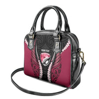 North Harbour 2026 Rugby Custom Shoulder Handbag NZ Maori Silver Fern LT14 - Polynesian Pride