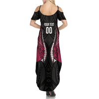 North Harbour 2026 Rugby Custom Summer Maxi Dress NZ Maori Silver Fern LT14 - Polynesian Pride