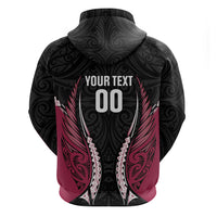 North Harbour 2026 Rugby Custom Zip Hoodie NZ Maori Silver Fern LT14 - Polynesian Pride