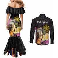 Kadayawan Philippines Couples Matching Mermaid Dress and Long Sleeve Button Shirt Filipino Eagle Happy 39th Anniversary