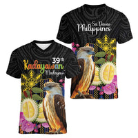 Kadayawan Philippines Women V-Neck T-Shirt Filipino Eagle Happy 39th Anniversary