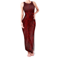 Oxblood Polynesia Family Matching Tank Maxi Dress and Hawaiian Shirt Hawaiian Tribal Hammerhead Shark Tattoo