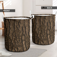 Kioranga Moriori New Zealand Laundry Basket Kopi Rakau Carving Art LT14 - Polynesian Pride