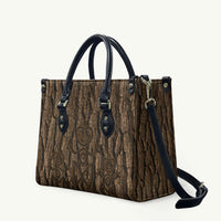 Kioranga Moriori New Zealand Leather Bag Kopi Rakau Carving Art LT14 Brown - Polynesian Pride