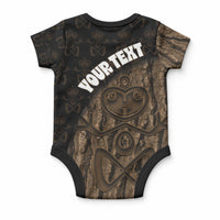 Moriori Kekoru New Zealand Personalised Baby Onesie Kopi Rakau Carving Chatham Islands Map