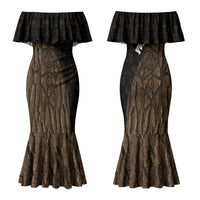 Moriori Kekoru New Zealand Personalised Couples Matching Mermaid Dress and Hawaiian Shirt Kopi Rakau Carving Chatham Islands Map LT14 - Polynesian Pride