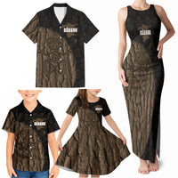 Moriori Kekoru New Zealand Personalised Family Matching Tank Maxi Dress and Hawaiian Shirt Kopi Rakau Carving Chatham Islands Map LT14 - Polynesian Pride