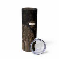 Moriori Kekoru New Zealand Personalised Skinny Tumbler Kopi Rakau Carving Chatham Islands Map LT14 - Polynesian Pride