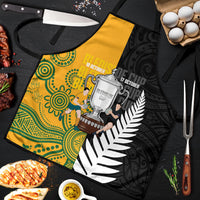 New Zealand Australia Rugby Bledisloe 2026 Apron Champion Trophy Maori Aboriginal Art LT14 Multicolor - Polynesian Pride