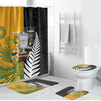 New Zealand Australia Rugby Bledisloe 2026 Bathroom Set Champion Trophy Maori Aboriginal Art LT14 Bathroom Set (4 pcs) Multicolor - Polynesian Pride