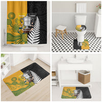 New Zealand Australia Rugby Bledisloe 2026 Bathroom Set Champion Trophy Maori Aboriginal Art LT14 - Polynesian Pride