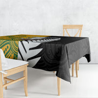 New Zealand Australia Rugby Bledisloe 2026 Tablecloth Champion Trophy Maori Aboriginal Art LT14 - Polynesian Pride