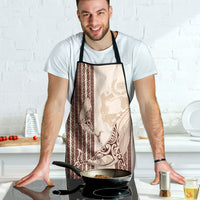 Swimming With Humpback Whales Season Tonga Apron Tongan Tofuaa Ngatu Pattern Brown LT14 - Polynesian Pride