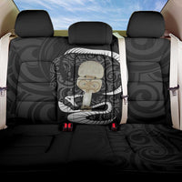 Black New Zealand Eel Back Car Seat Cover Aotearoa Maori Tuna With Kotiate Weapon