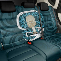 Turquoise New Zealand Eel Back Car Seat Cover Aotearoa Maori Tuna With Kotiate Weapon LT14 - Polynesian Pride