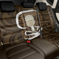 Gold New Zealand Eel Back Car Seat Cover Aotearoa Maori Tuna With Kotiate Weapon