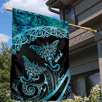 New Zealand Stingray Garden Flag Aotearoa Whai With Maori Paua Shell LT14 - Polynesian Pride