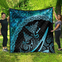 New Zealand Stingray Quilt Aotearoa Whai With Maori Paua Shell LT14 - Polynesian Pride