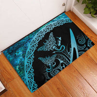 New Zealand Stingray Rubber Doormat Aotearoa Whai With Maori Paua Shell