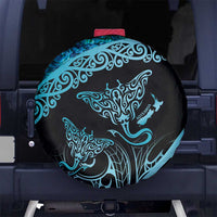 New Zealand Stingray Spare Tire Cover Aotearoa Whai With Maori Paua Shell LT14 - Polynesian Pride