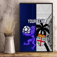 Custom Fiji And Scotland Rugby Canvas Wall Art Fijian Tapa Pattern With Thistle LT14 - Polynesian Pride
