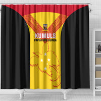 Papua New Guinea Rubgby Shower Curtain Pacific 2023 Go PNG Kumuls LT14 - Polynesian Pride