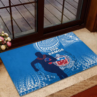 Samoa Rugby Rubber Doormat Pacific 2023 Go Toa Samoa LT14 - Polynesian Pride