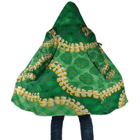 Green Palaka Hawaii Mele Kalikimaka Cloak Ohia Lehua Monstera Puakenikeni Lei - Polynesian Pride